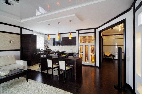 Интерьер 3-хкомнатной квартиры-студии