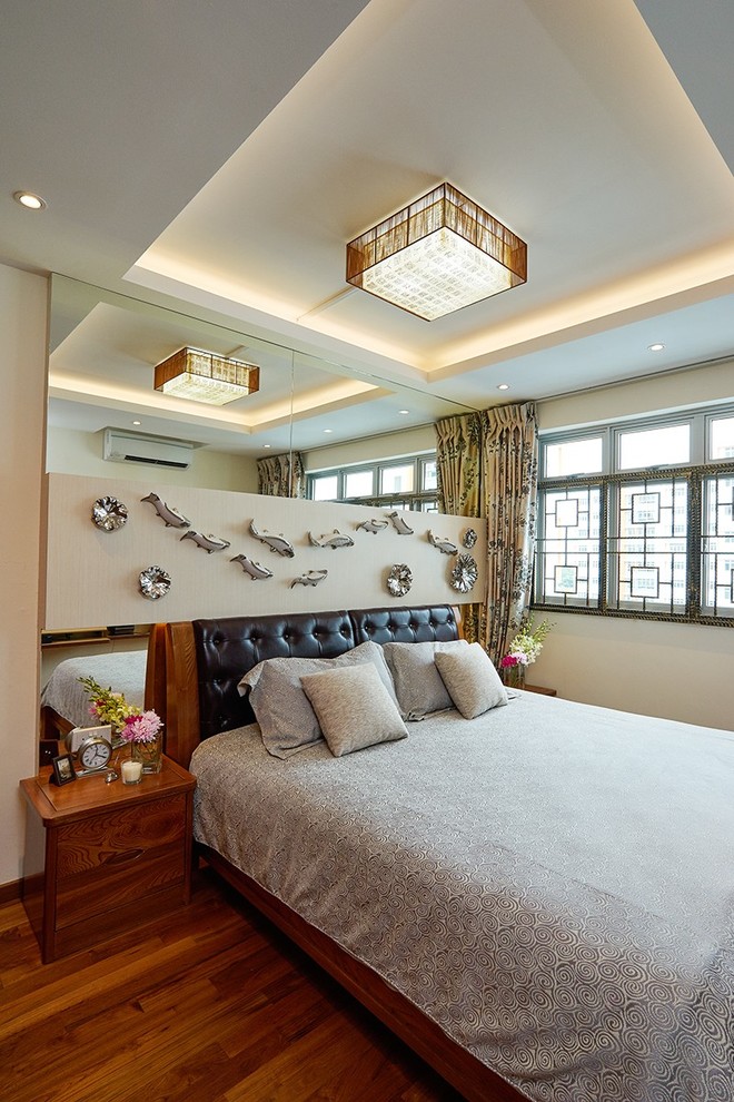 Asian bedroom in Singapore.