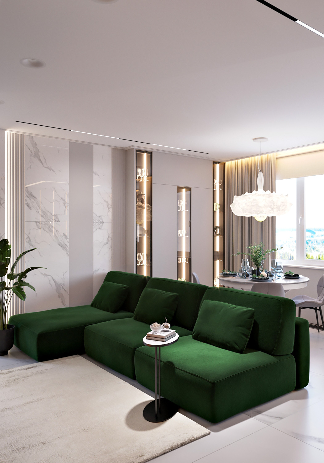 Трехкомнатная квартира на 16 этаже с видом на море, жк Горизонт