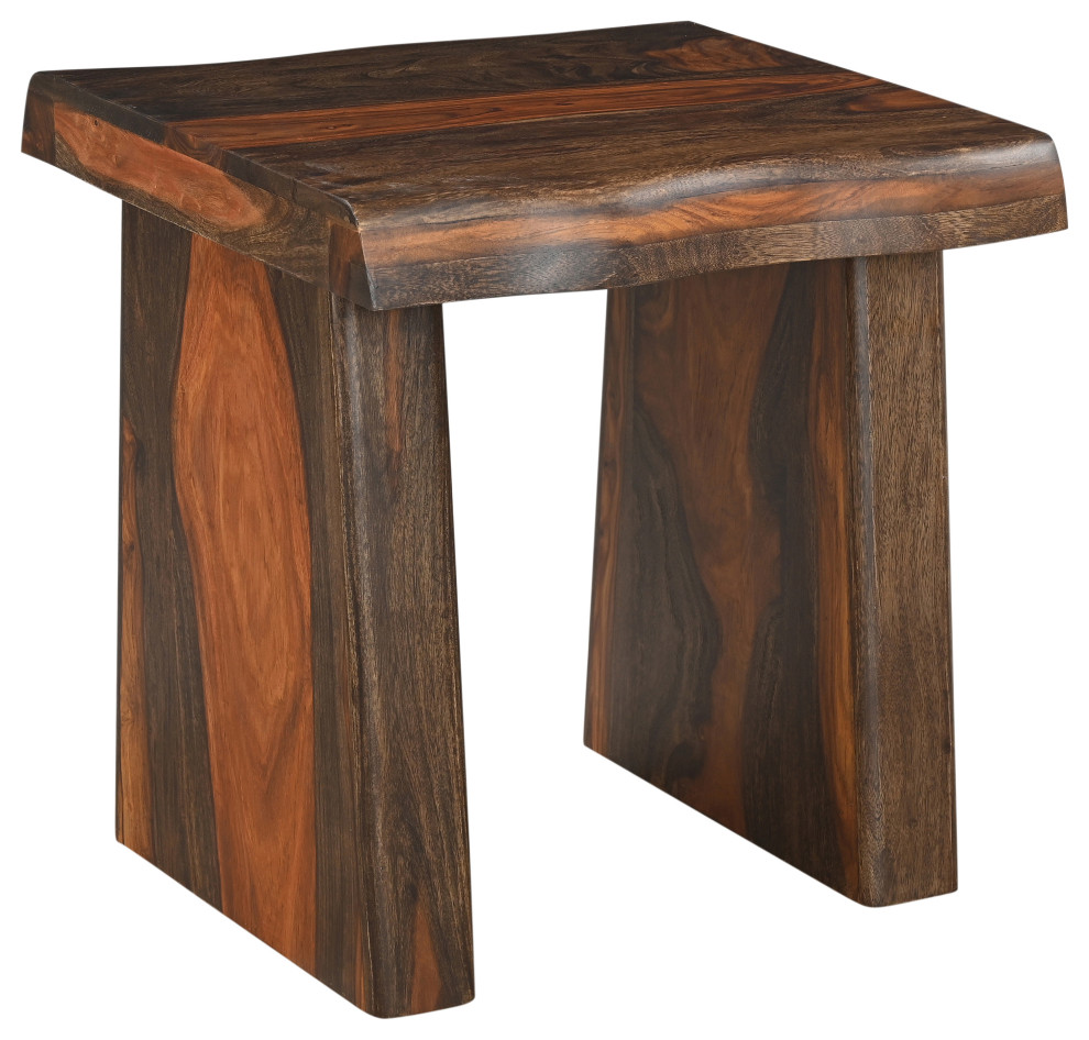 Damian Live Edge Wood End Table Rustic Side Tables And End Tables