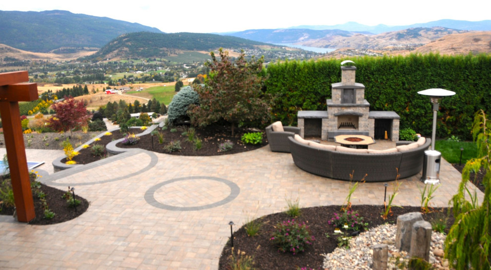 Castles Custom Patio with Fireplace