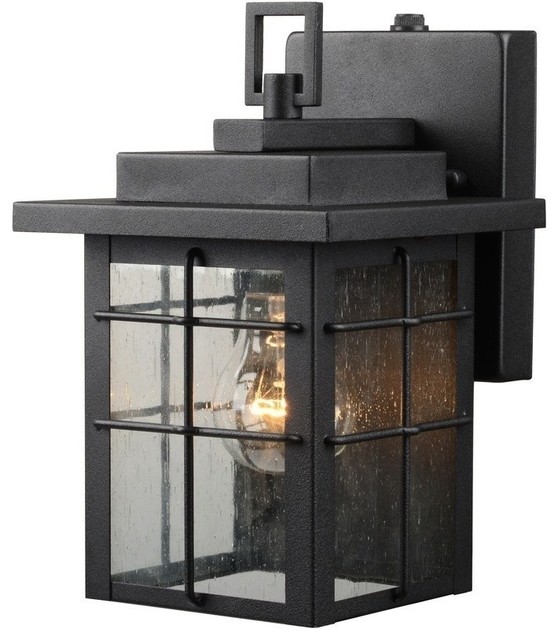 Hardware House Large Square Outdoor Lantern with Textured Black Finish