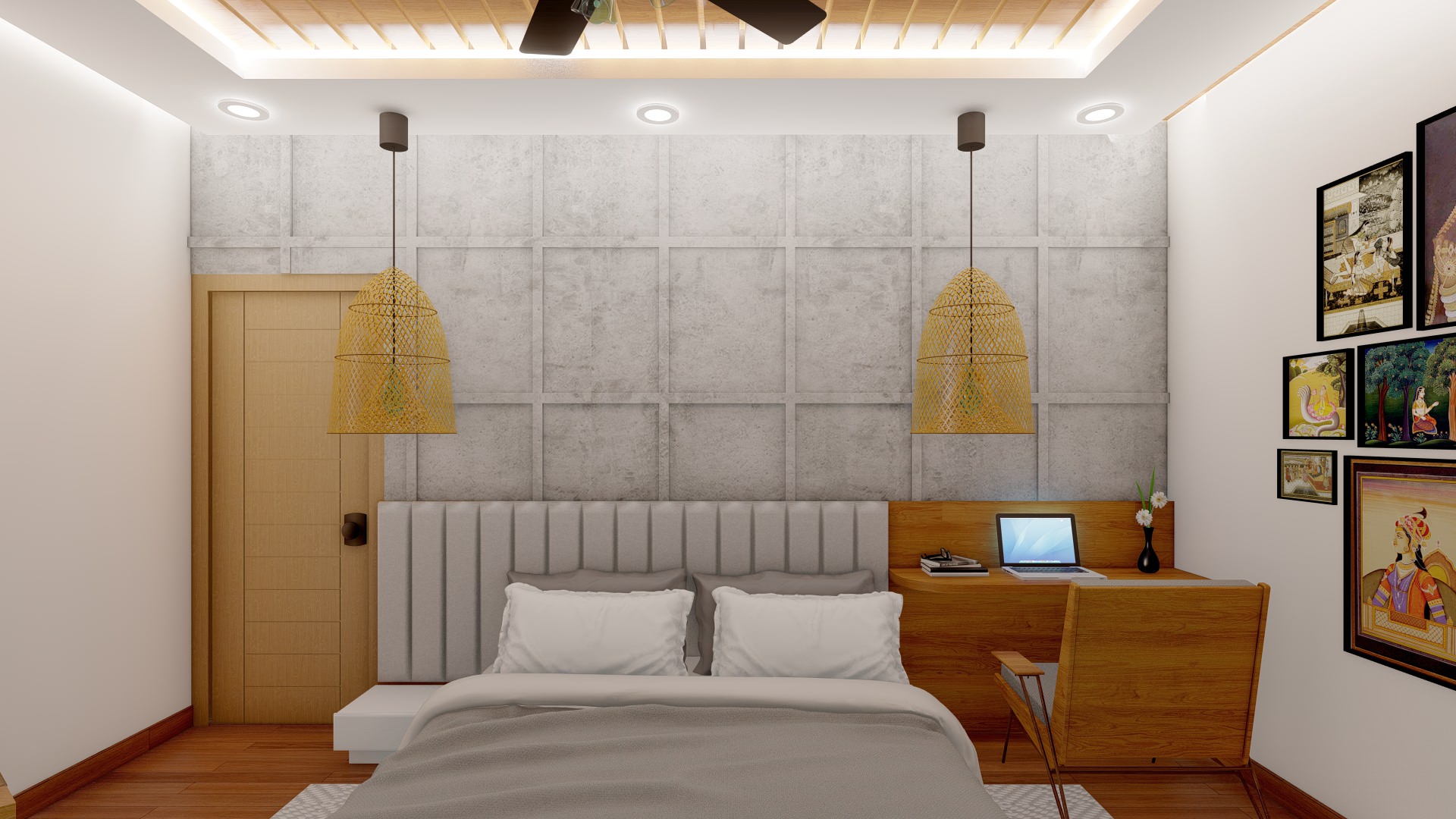 Eclectic Master Bedroom Renovation in Wimbledon