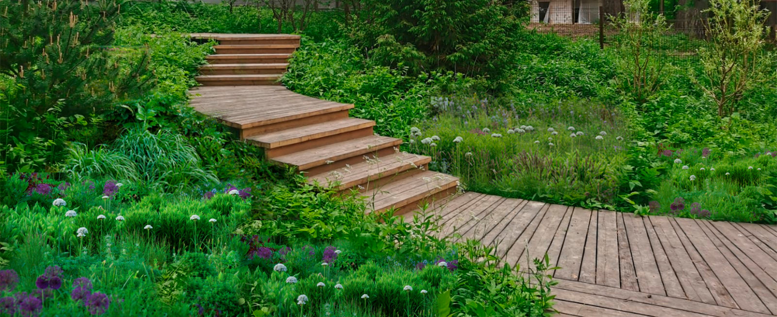 Лесной участок на склоне