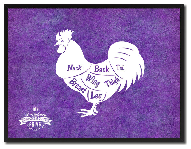 Chicken Meat Cuts Butchers Chart Print On Canvas With Picture Frame 28 x37 Contemporary Chicken Meat Cuts Butchers Chart Print On Canvas With Picture Frame 28 x37 Contemporary