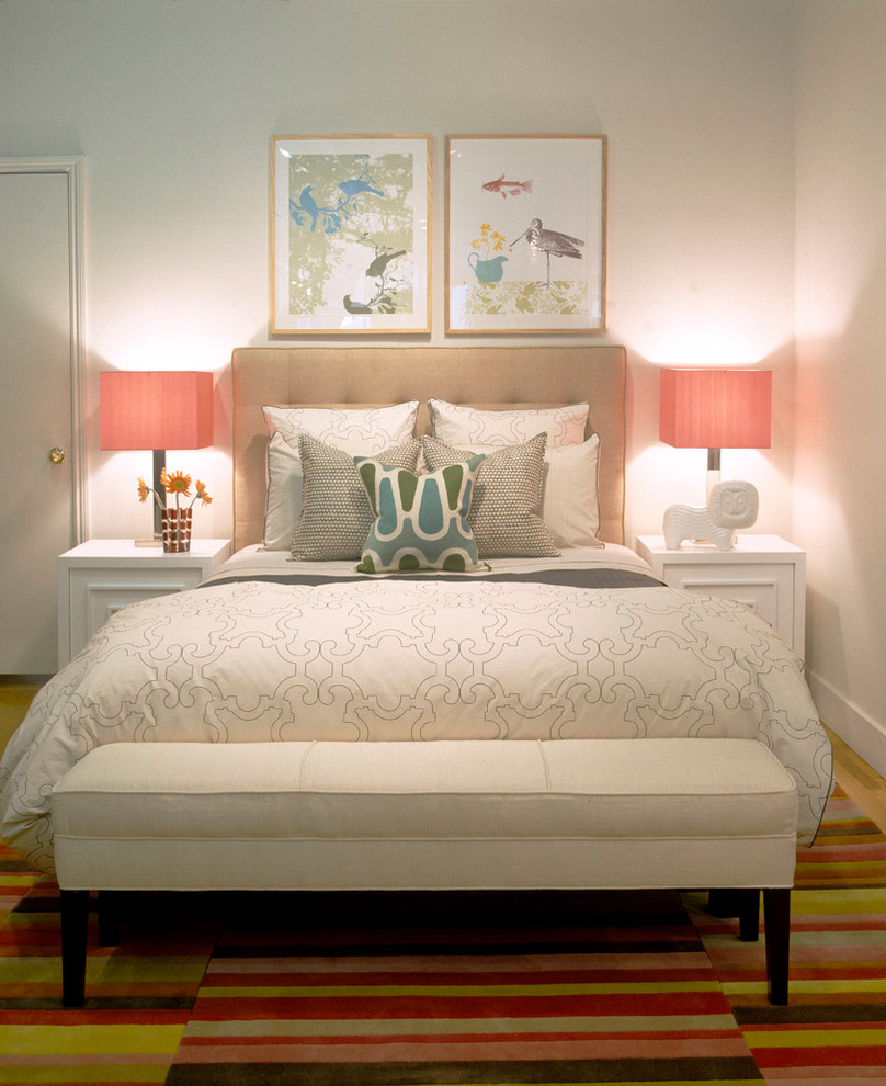 Photo of a contemporary bedroom in Los Angeles.