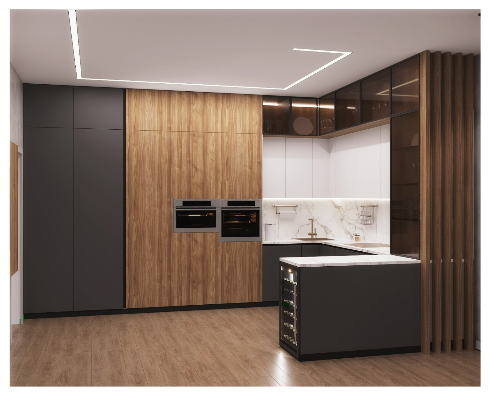 Проект для молодой семьи из 4-х человек в современном стиле