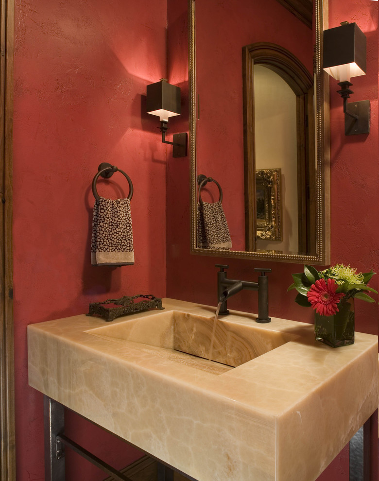 This is an example of a country powder room in Denver.