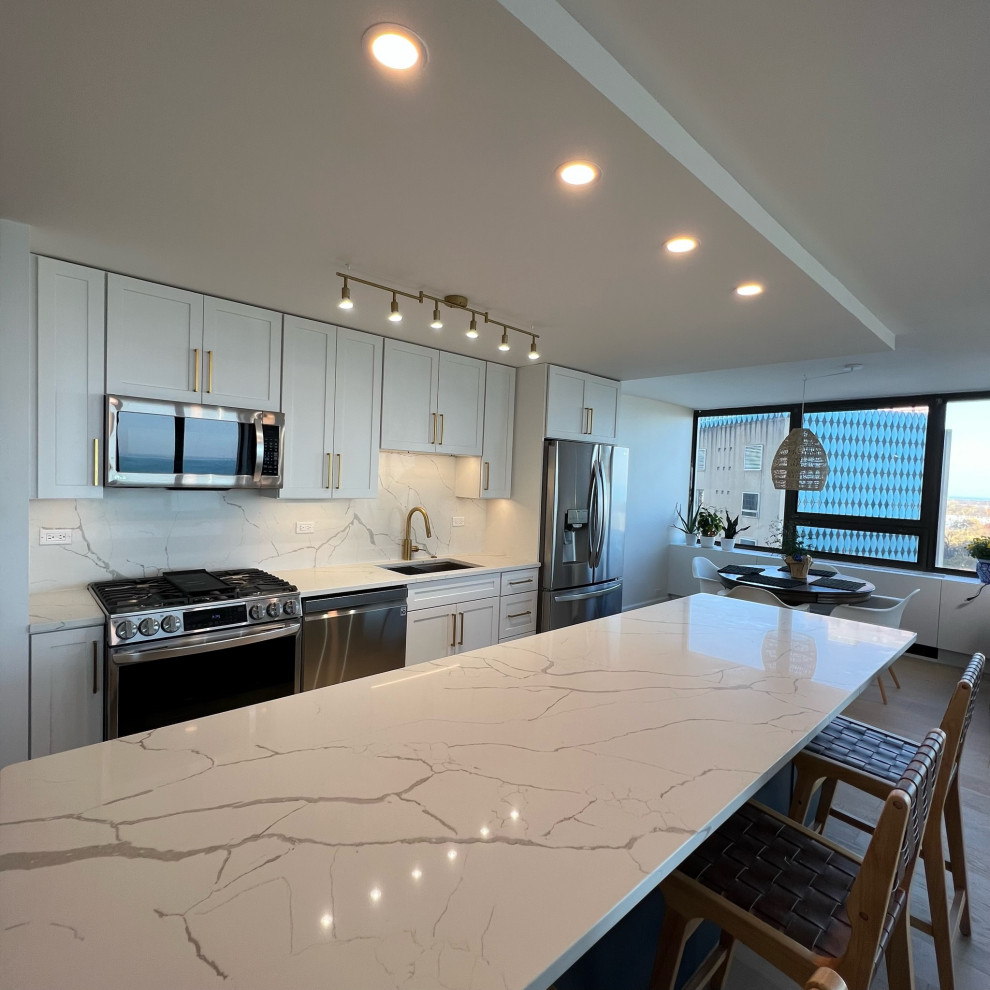 Transitional kitchen photo in Chicago