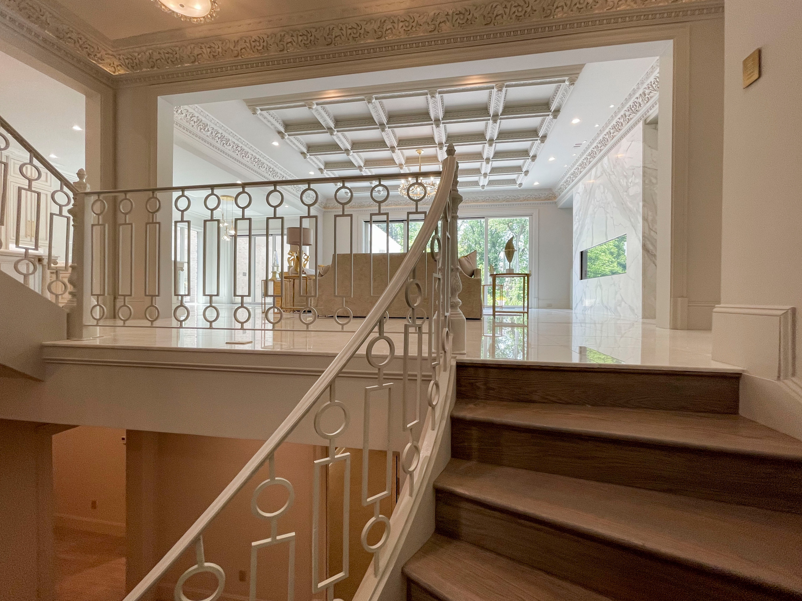 104_Curved Staircases in 18th Century French Inspired Mansion, Mclean VA 22101