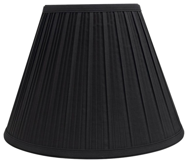 59127 Pleated Empire Shape UNO Lamp Shade, Black 6"x12"x9