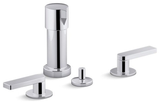 Kohler Composed Widespread Bidet Faucet with Lever Handles, Polished Chrome