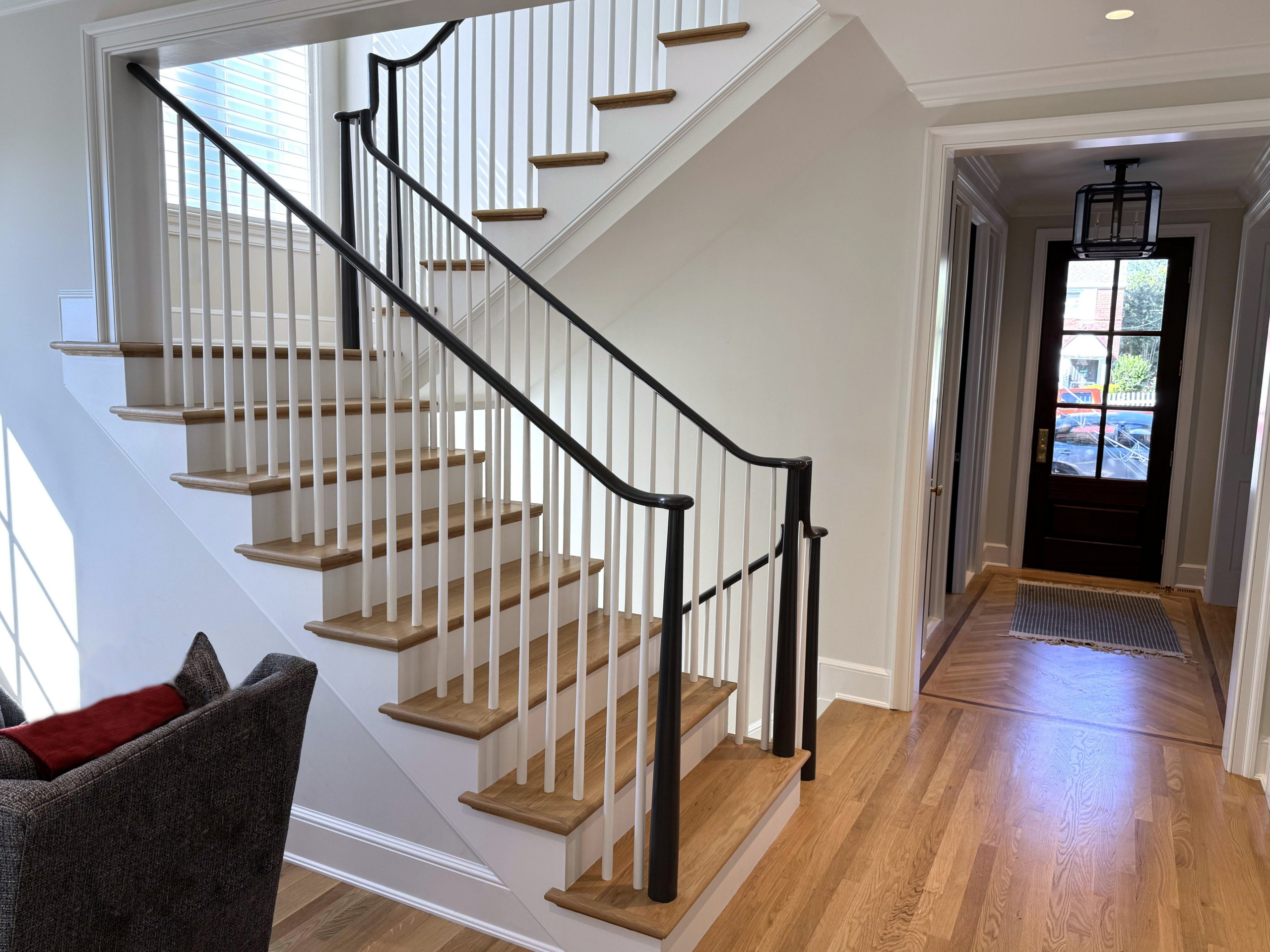142_Airy Staircase with Over the Post Balustrade, Arlington, VA