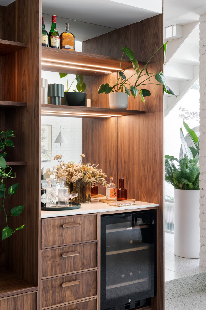 James Street by BuildHer Contemporary Home Bar Melbourne by