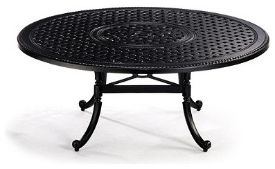 Carlisle Cast-Top Chat Table In Onyx Finish  Patio Furniture