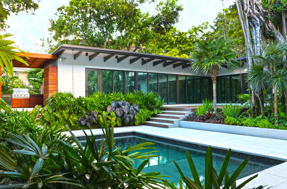 Design ideas for a midcentury pool in Miami.
