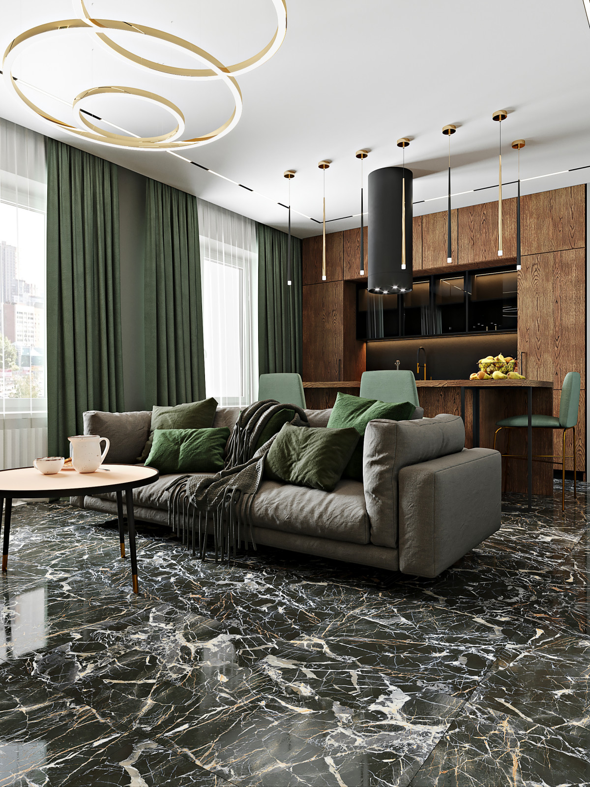 Современный дизайн квартиры-студии