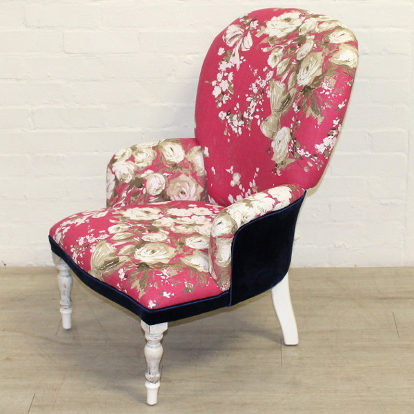 Pink, Blue & White Boudoir / Nursing Chair