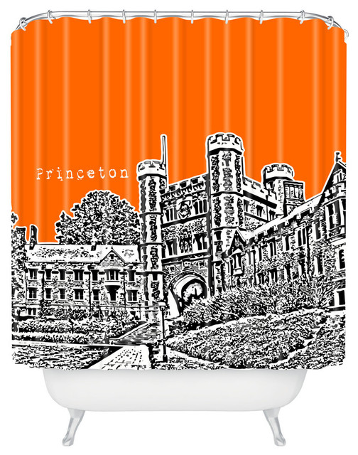 Deny Designs Bird Ave Princeton University Orange Shower Curtain, Standard 69"x72