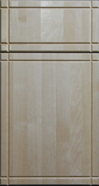 Solid Clear Birch Cabinet Door With V Grooves Contemporary