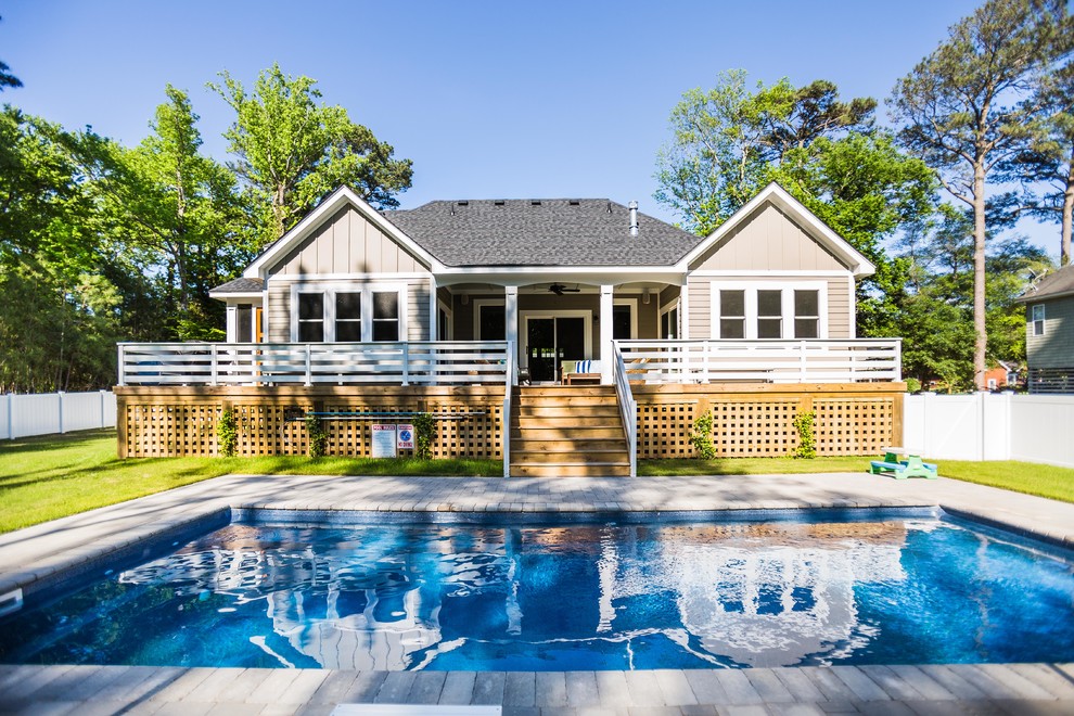 Example of a transitional pool design in Charlotte
