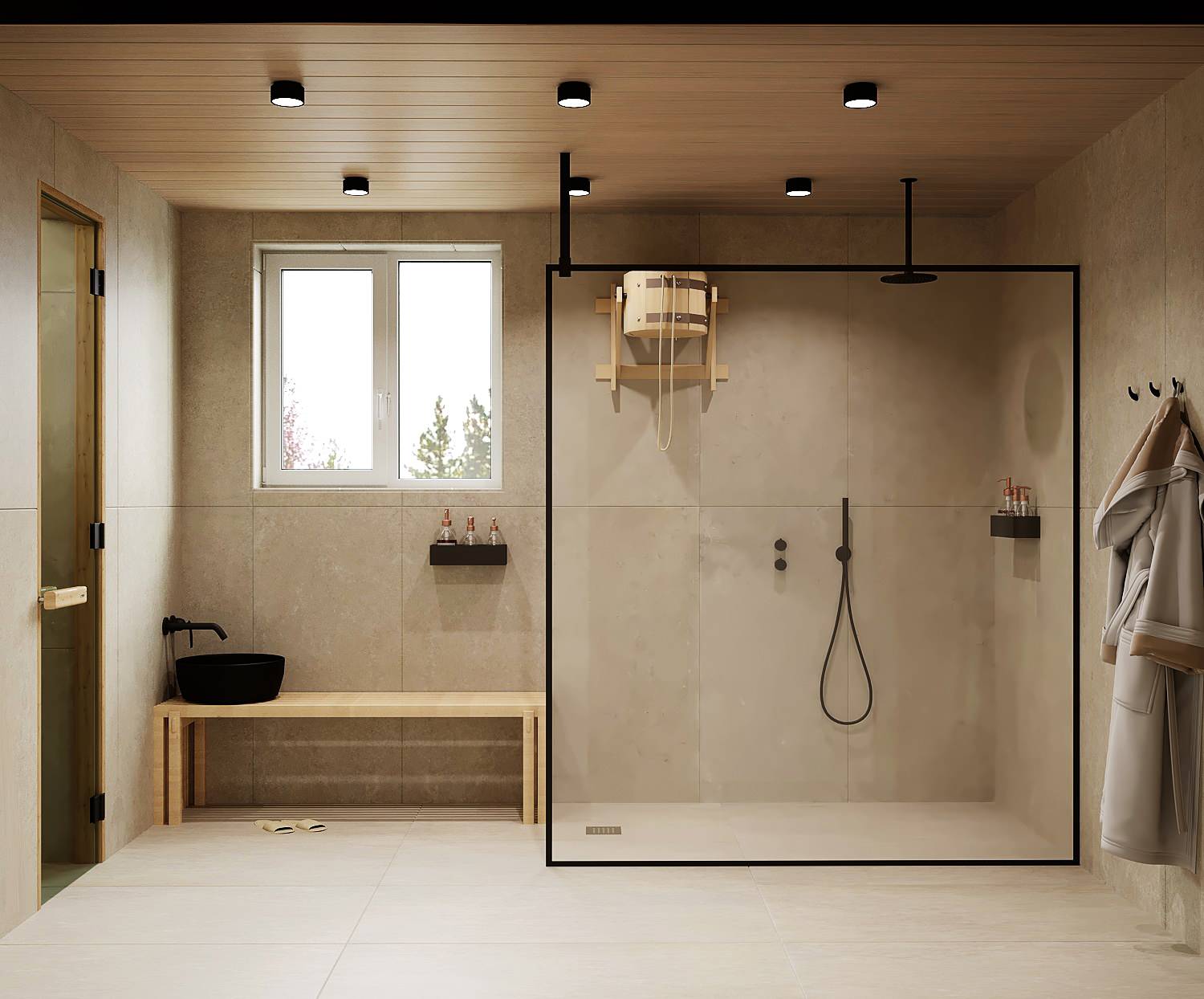 Баня в частном доме.