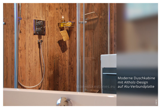 bedruckte DIBOND-Paneele im Bad