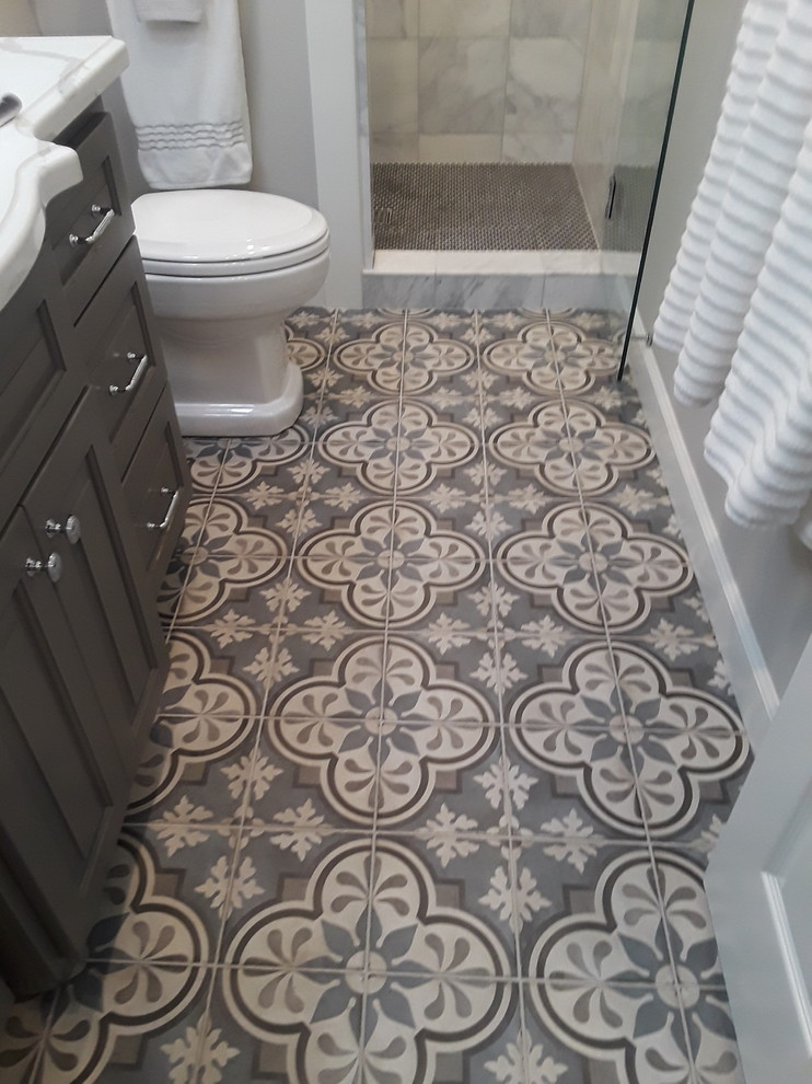 Guest bath before & after