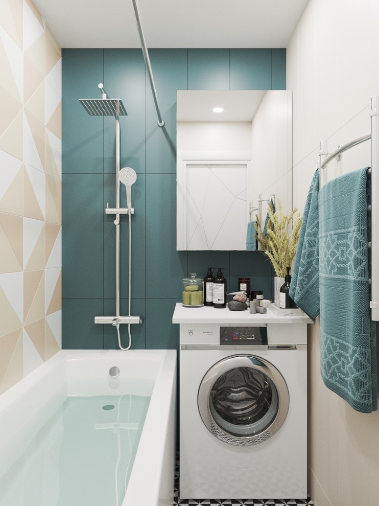 Проект ванной комнаты в типовой "Ульяновке"