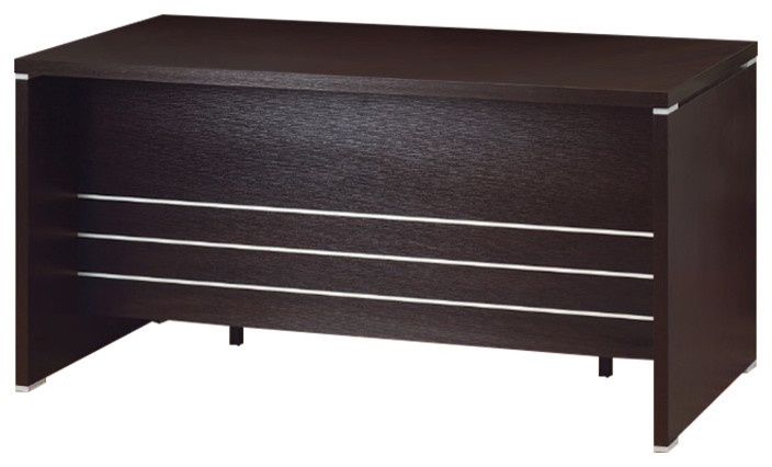 Contemporary Style Desk With 2 Locking File Drawers Dark Brown Contemporary Style Desk With 2 Locking