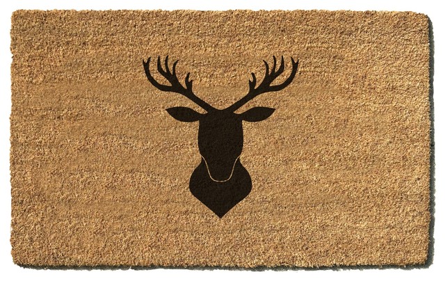 Hand Painted Welcome Doormat Deer Rustic Doormats By