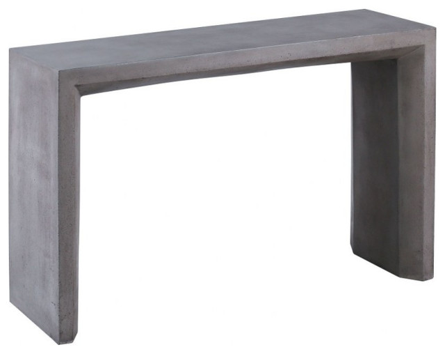 Modern Farmhouse Concrete Top Console Table in Polished Concrete Finish ...