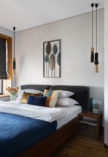 Дизайн спальни в серых тонах (188 фото)