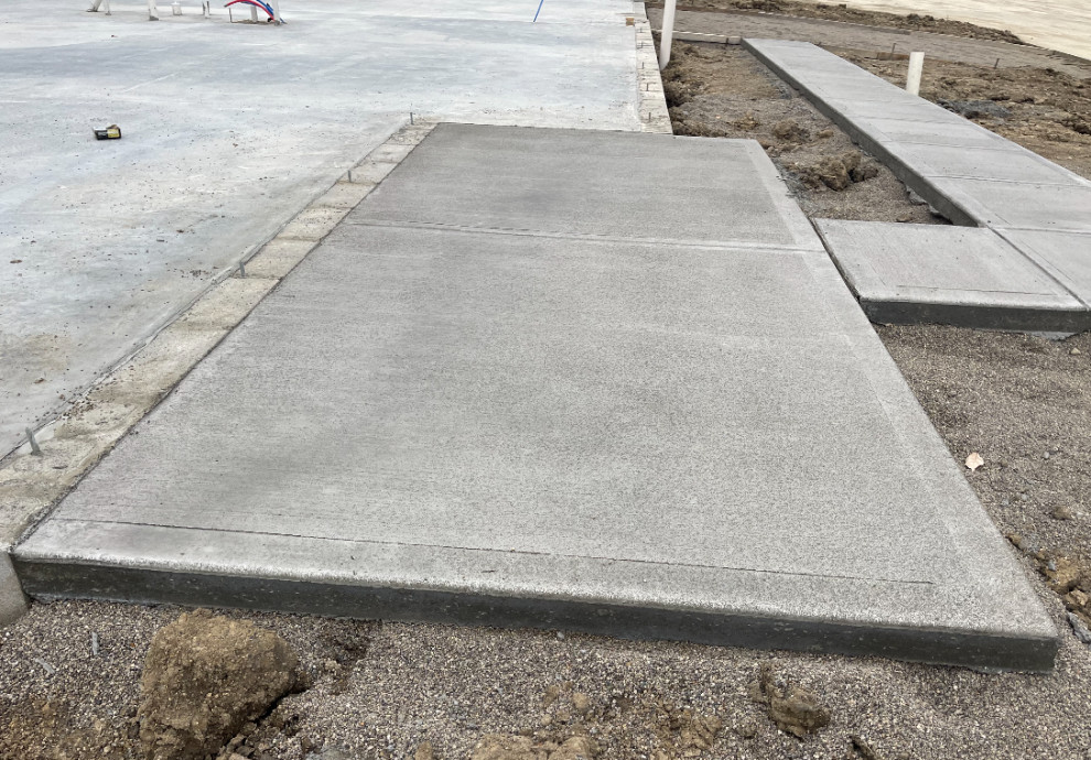 New Home Foundation, Sidewalk, and Porch