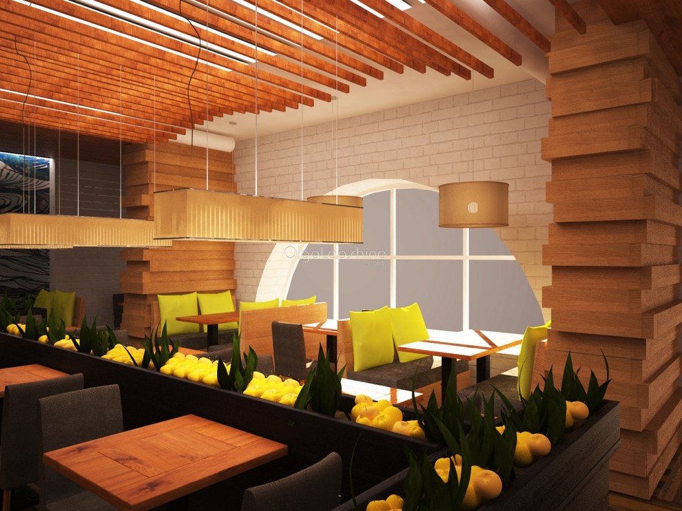 Интерьер вок-кафе Maneki