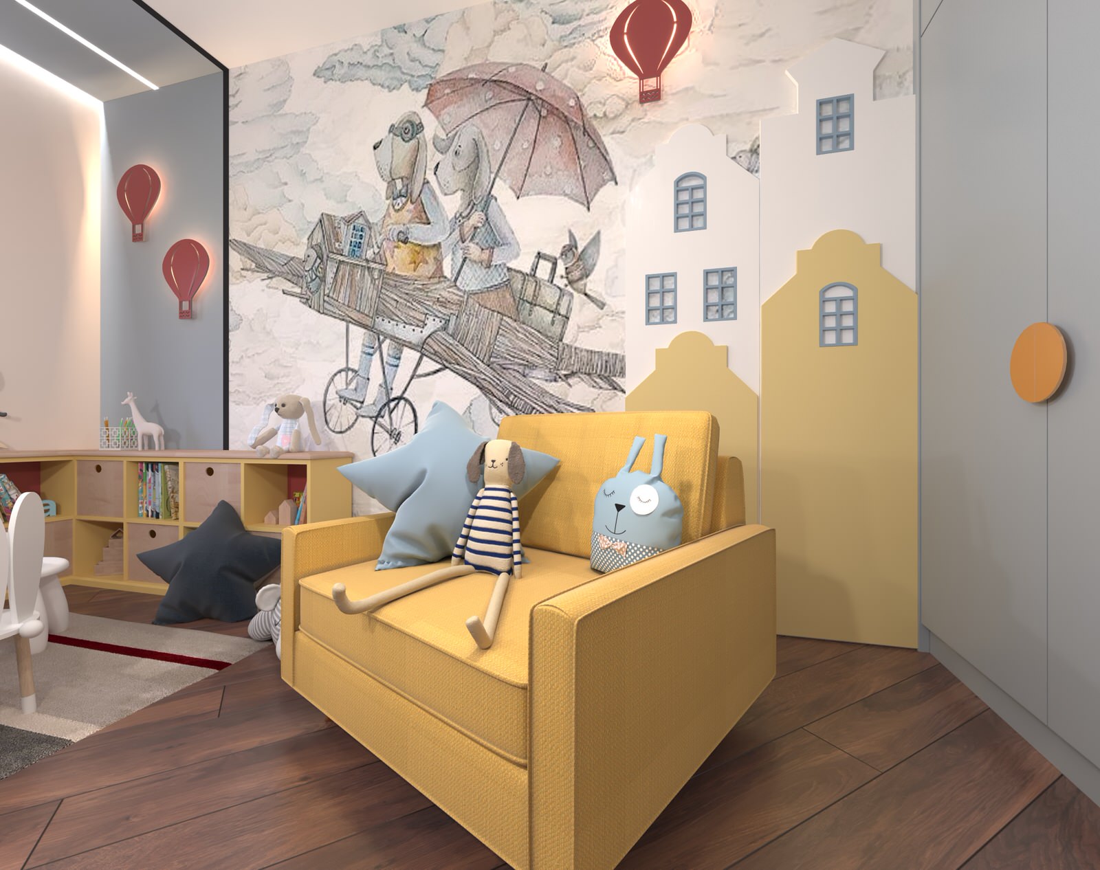 Дизайн-проект интерьера трехкомнатной квартиры.