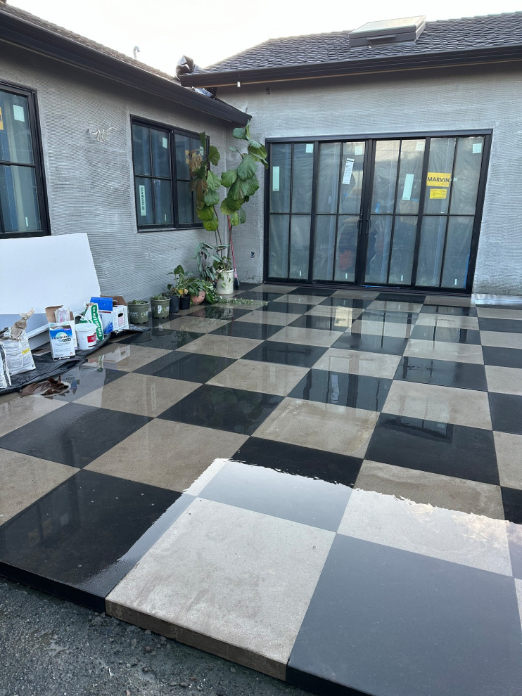 Water pooling on newly installed paver patio