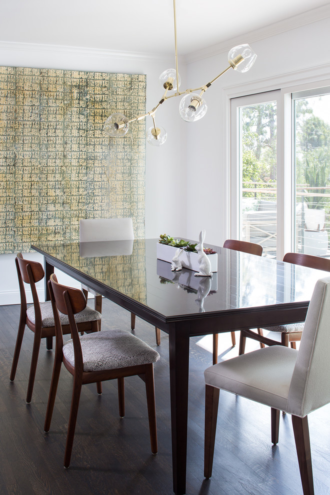 Design ideas for a traditional dining room in San Diego.