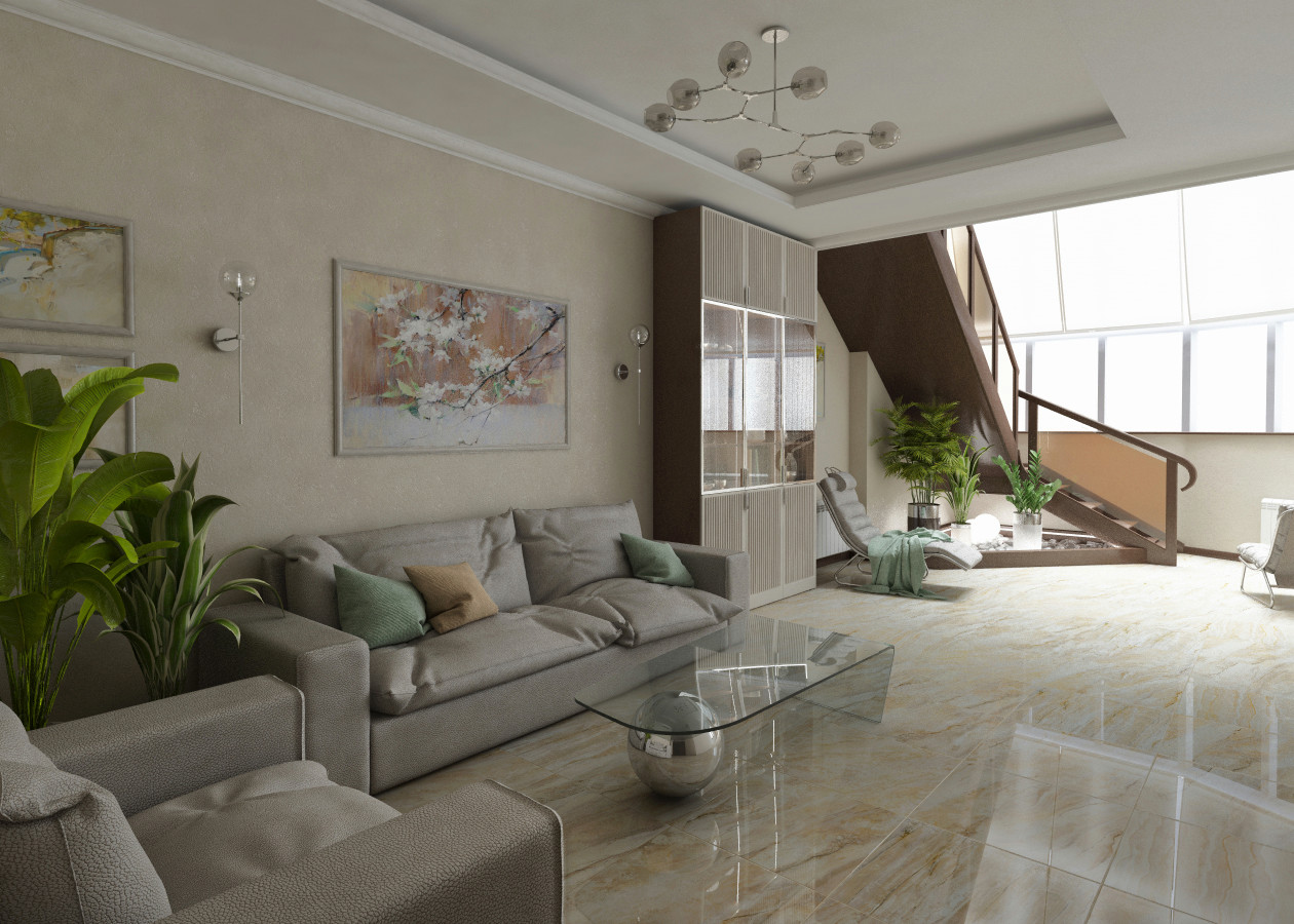 Двухуровневая квартира в ЖК "Портал-Билдинг".