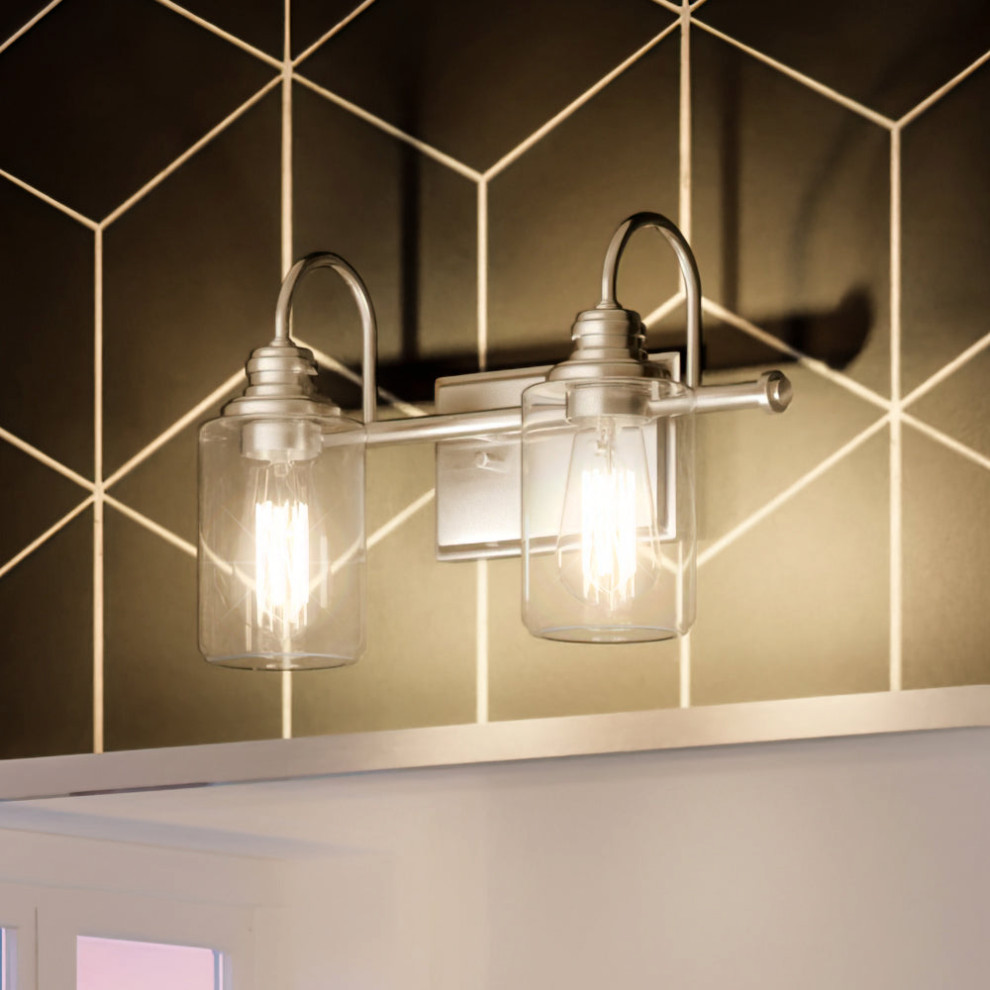 Luxury Vintage Bath Light, Brushed Nickel - Traditional - Bathroom ...