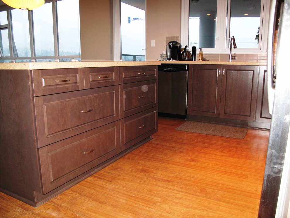 Cabinet Refacing done in Cherry Veneer in Milano Stain ...