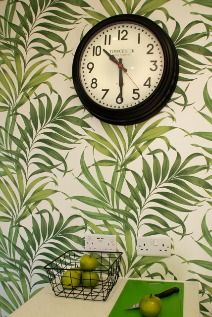 Creating a feature wall trendy-koekken