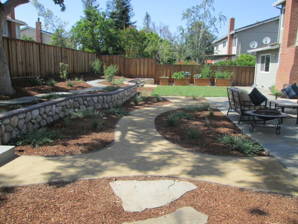 Almaden, San Jose, California Back Yard Traditional Landscape