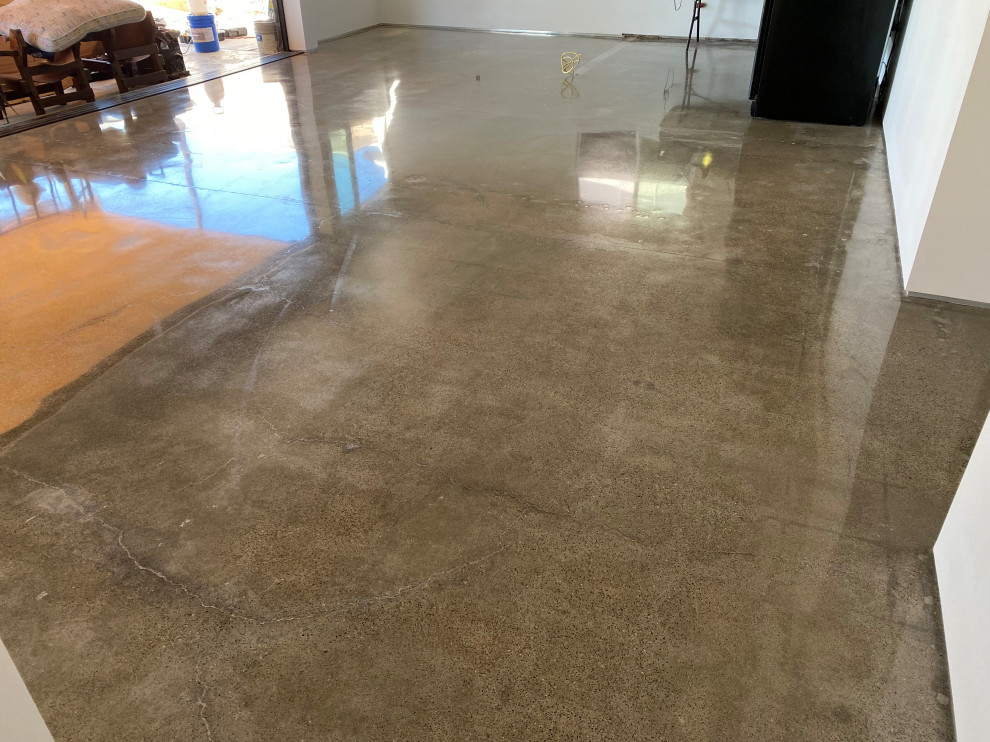 Final product polish concrete floor