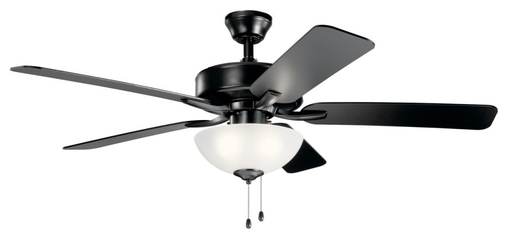 Kichler Lighting 330017SBK Basics Pro Select - 52" Ceiling Fan with Light Kit