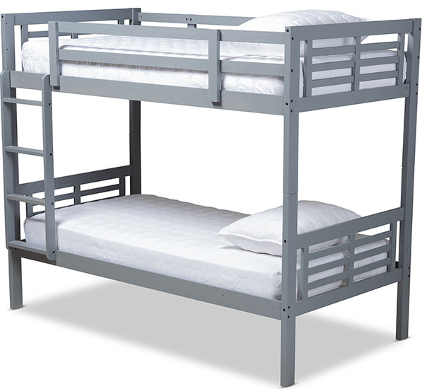 Liam Bunk Bed - Gray, Twin