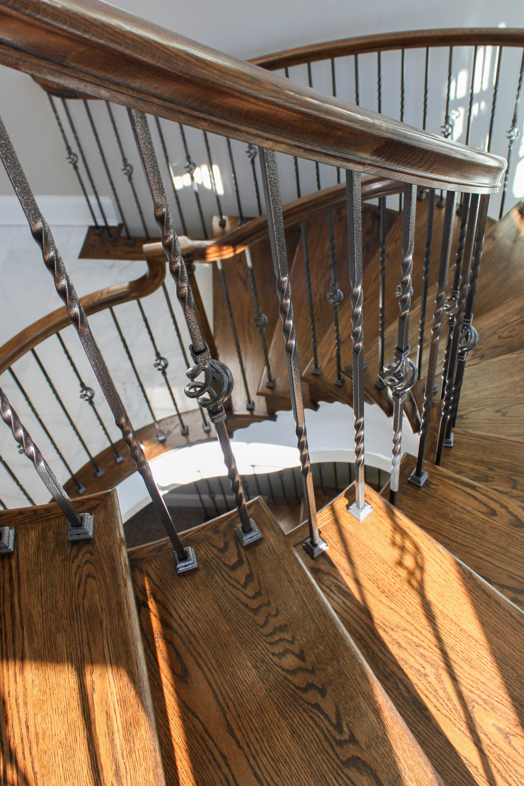 28_Multi-Level Oak&Metal Staircase in Custom Built Home, Potomac Falls MD 20854