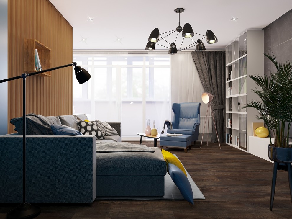 Дизайн - проект 2к. кв 74 м2 в ЖК "Парус" для молодой девушки