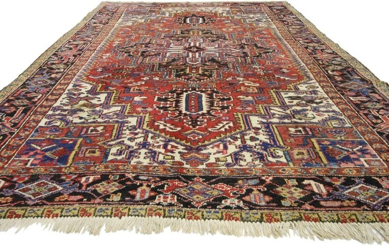 Antique Persian Heriz Rug, 07'03 X 10'06