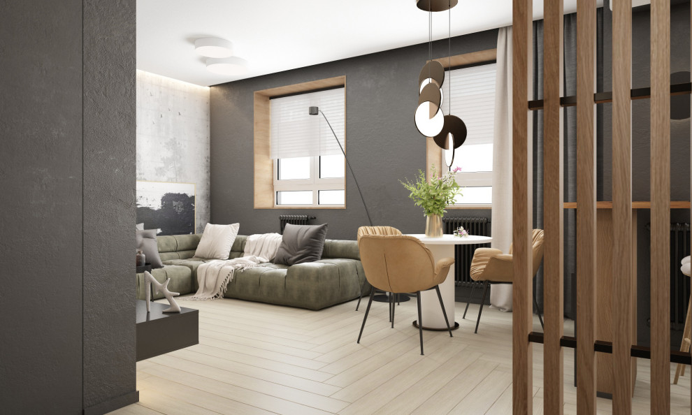 Дизайн интерьера однокомнатной квартиры ЖК Онега